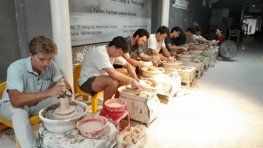 Workshop l&agrave;m gốm H&agrave; Nội Authentic B&aacute;t Tr&agrave;ng (Nguồn: Authentic B&aacute;t Tr&agrave;ng).